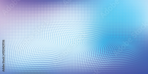 Abstract emerald teal halftone dots pattern on vibrant gradient background eps10