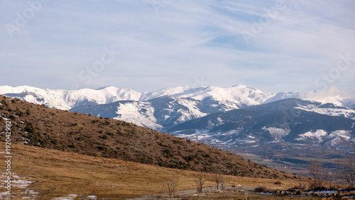 Canvas Print snow covered mountains