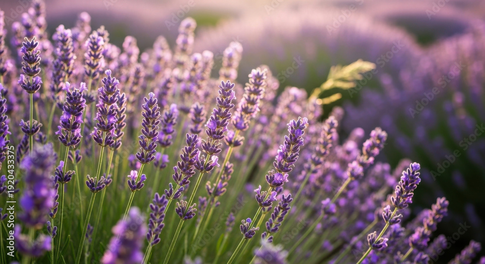 Obraz premium A vibrant butterfly amidst blooming lavender flowers on a sunny day