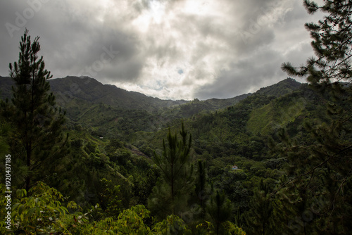 clouds in the mountains