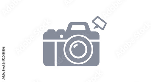 Digital camera with integrated flash, symbolizing photography and creative capture