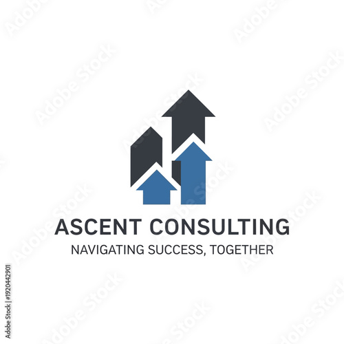 Ascent Consulting Logo with Arrows Upwards.