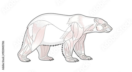 A vector illustration of a polar bear character design for Polar Bears International on a white background, celebrating Polar Bear Day with a simple and educational style.