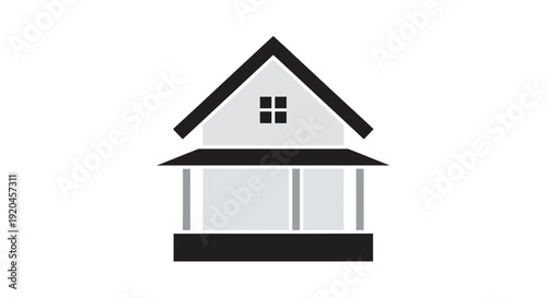 Simple house icon with minimalist design and clean lines.