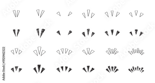 気づき・リアクションの手書きあしらいセット　黒