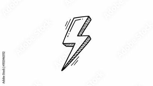 Black and white lightning bolt icon.