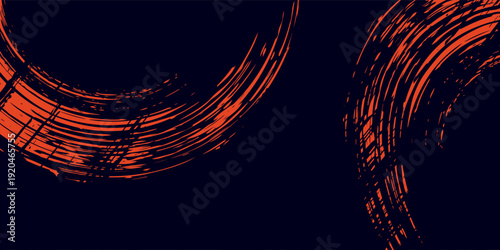 Tire tracks, motorbike wheel or car tread marks, grunge vector. Bicycle or motocross road rally tire tracks, speed motorbike racing rubber track pattern, traction tires in red.