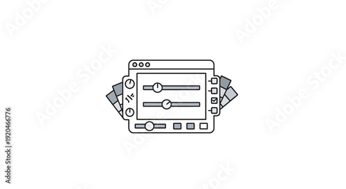 Audio Equalizer Interface Control Panel.