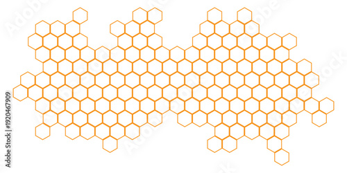modern simple abstract light dark orange color creative geometric hexagon honeycomb polygon pattern that can be used as a background or texture