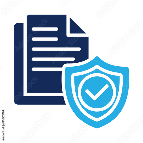 corporate policy icon in glyph dual color style vector illustration