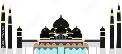 silhouette of mosque