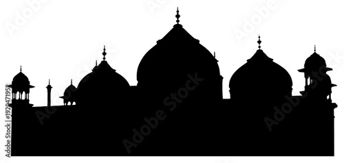 silhouette of mosque