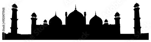 silhouette of mosque