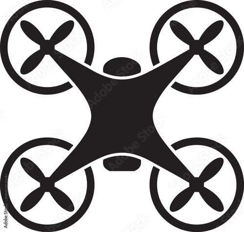 Civilian aerial drone flat icon for apps and websites