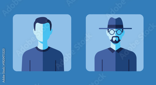 Minimalist blue abstract design, great for modern marketing materials and digital content.