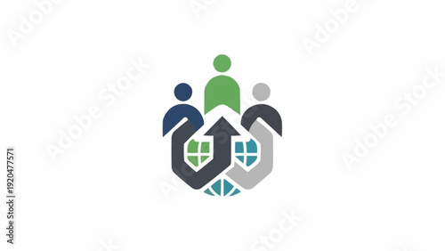Foto People Holding House Teamwork Partnership.