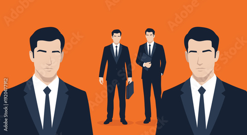 Stylish businessman in suit and tie, professional and modern vibe.