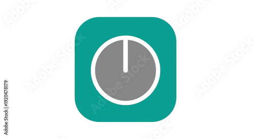 Timer icon on green background. Deadline concept.