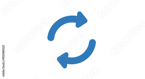 Blue Arrows Forming Circular Motion Symbol.