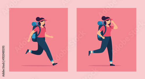 Illustration of a human leg in motion, suggesting movement or running, good for sports or fitness themes.