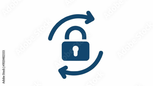 Padlock with rotating arrows security.