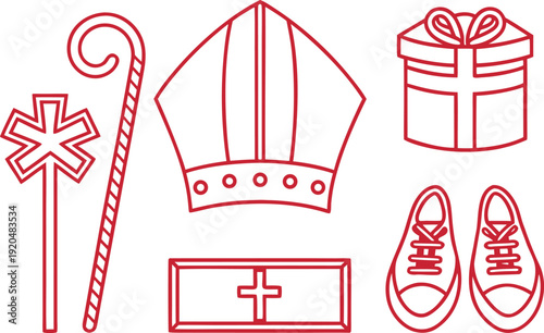 Sinterklaas Celebration Traditional Dutch Theme. Sinterklaas Character With Gift Sack. Dutch Sinterklaas Festive Holiday Scene. Sinterklaas Arrival Parade Concept. Saint Nicholas Dutch Winter Festival