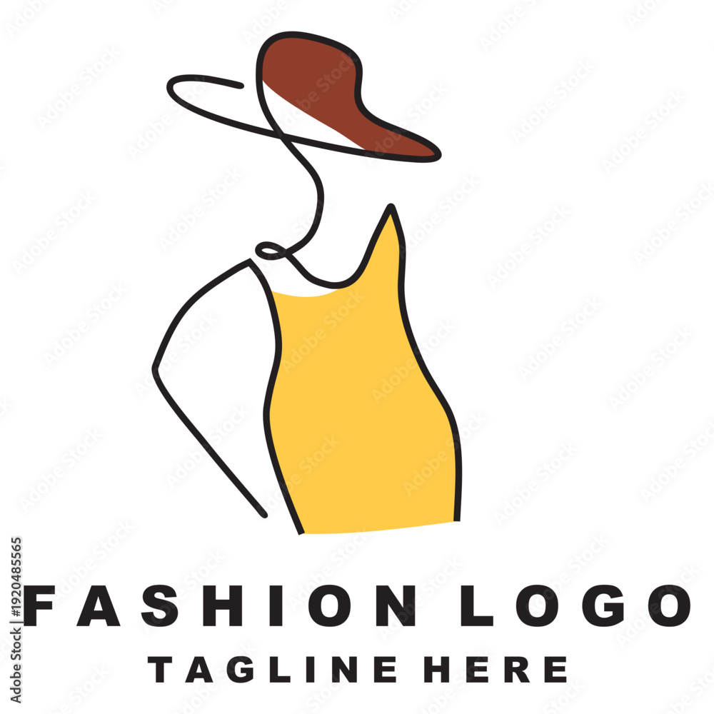 Obraz premium fashion model logo icon vector design