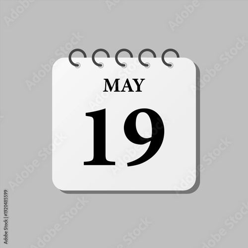 Icon page calendar day - 19 May