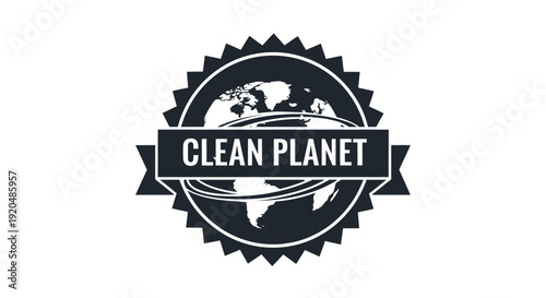 Clean Planet Logo with Globe Symbol.