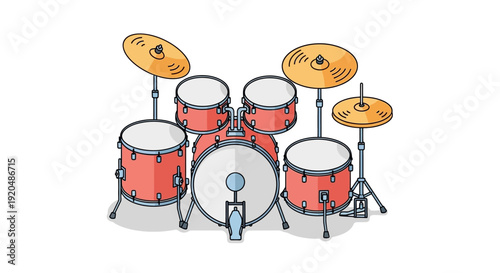 Drum Set Musical Instruments Drums Cymbals.