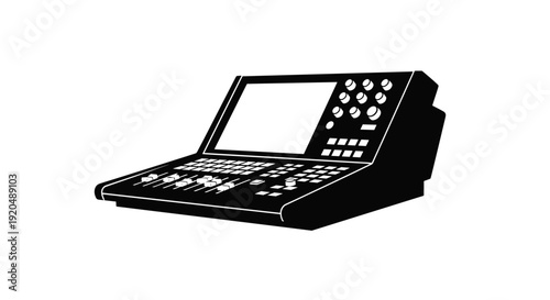 Vintage computer terminal machine.