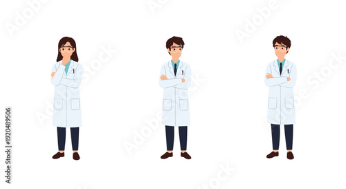 A professional illustration depicting a scientist wearing a lab coat, evoking innovation and research for scientific content.