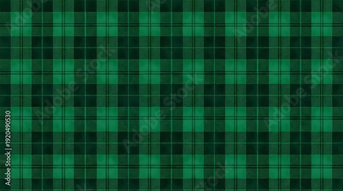 Seamless green tartan plaid pattern background