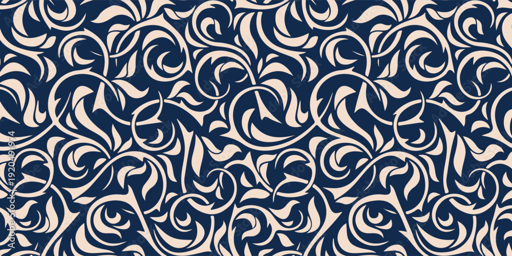 Φωτογραφία Abstract classical floral baroque pattern with elegant ornamental swirls