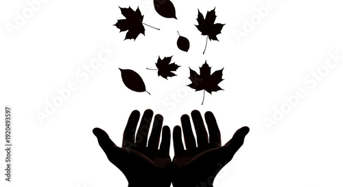Hands Releasing Leaves into the Air.