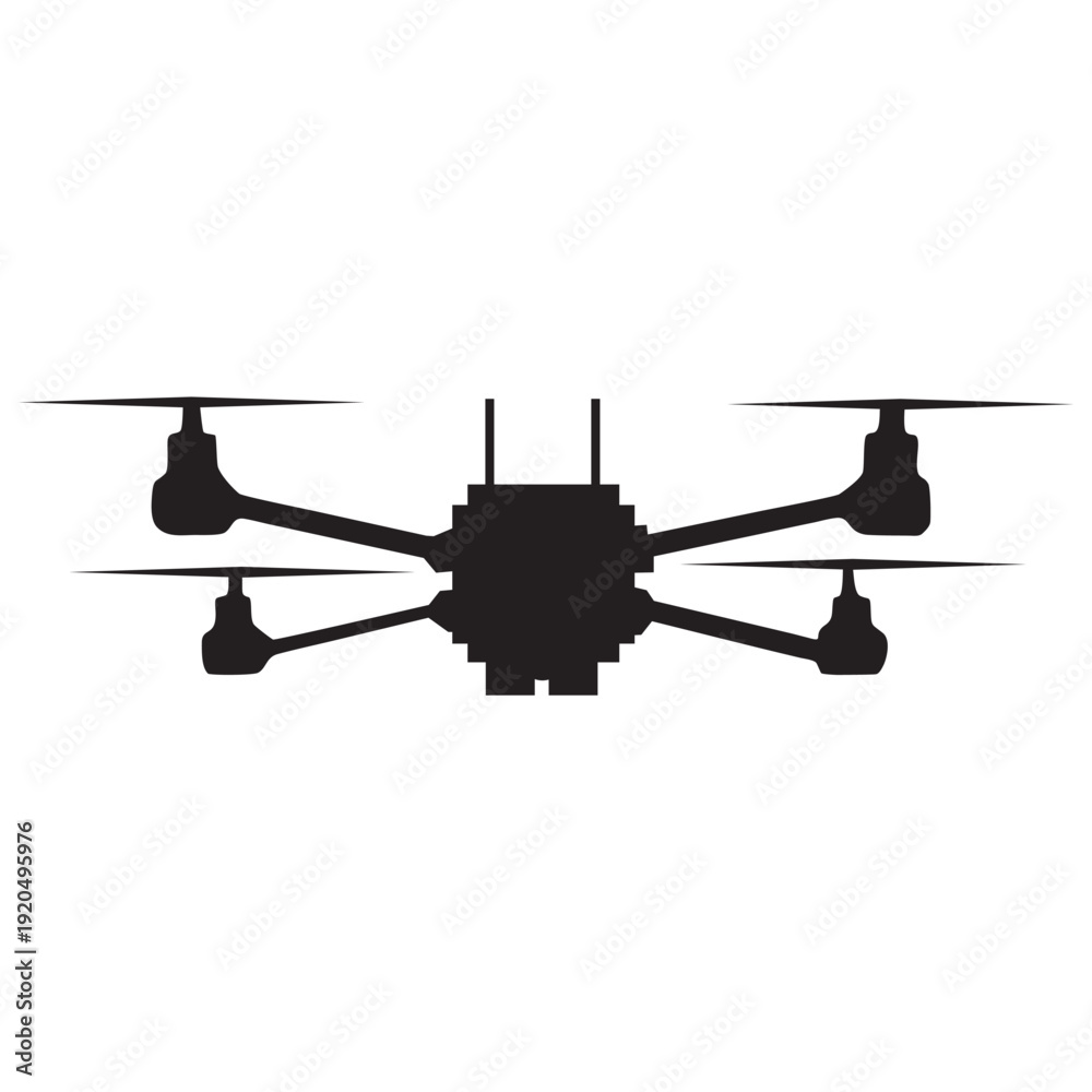 Fototapeta premium flying drone logo icon