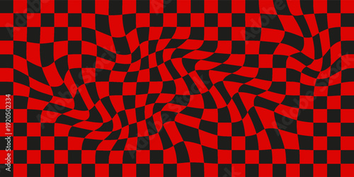 Vector. Seamless coarse red checkered vector plaid fabric pattern texture. Modified stripes consisting of crossed horizontal and vertical lines forming squares.modern ilustrasion,Eps.10