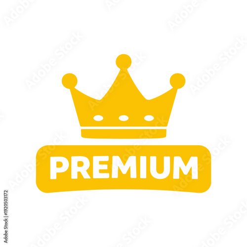 PREMIUM word minimal flat badge vector icon
single color, isolated on white background