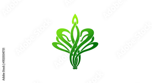 Green Fleur Logo Design Element.