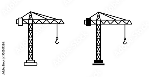 Tower Crane Construction Icon