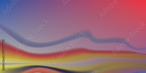 Elegant Abstract Wave Background in blue, red, yellow, and orange, Amazing Web Design Element or Digital Art Display. New esp vector
