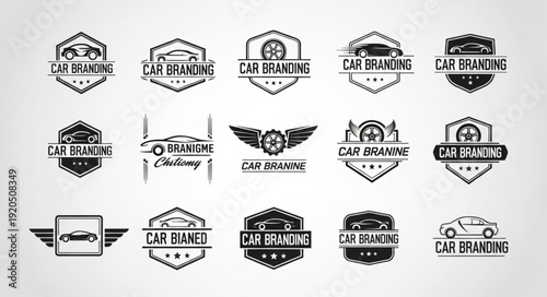 Collection of Car Branding and Racing Logos and Emblems.