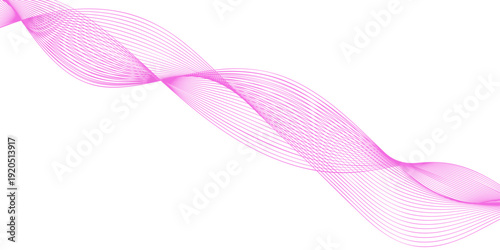 Pink abstract wave design featuring flowing vector lines and a wavy digital pattern for a light motion backdrop illustration