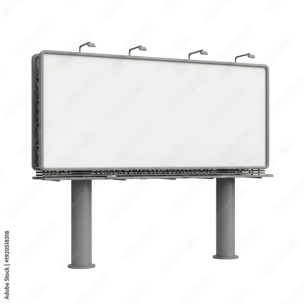 Obraz premium A tall billboard structure standing against a plain background isolated on transparent background