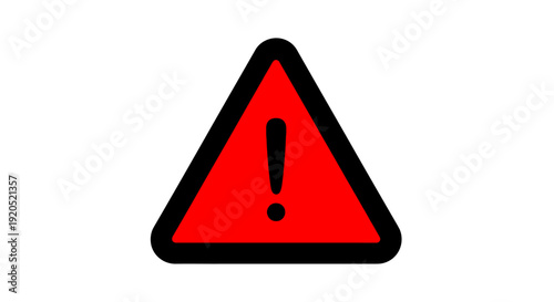Red Warning Sign with Exclamation Mark Icon on White Background Free Download Red Warning Sign with Exclamation Mark Icon on White Background - GFXLoad