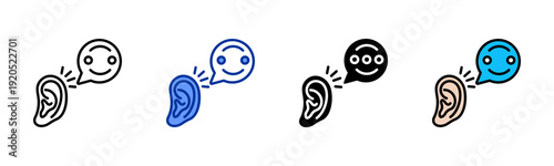 Wallpaper Mural Active Listening icon set multiple style collection Torontodigital.ca
