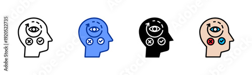 Εκτύπωση καμβά Assumption icon set multiple style collection