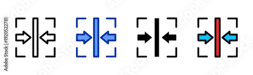 Constraint icon set multiple style collection