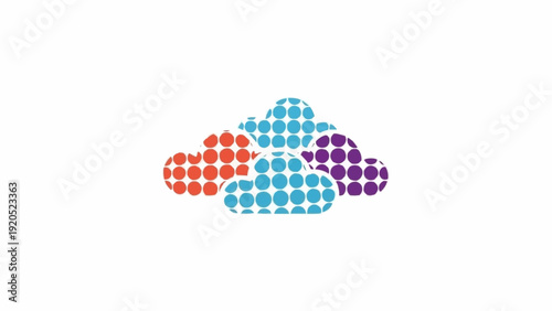 Colorful cloud made of dots.