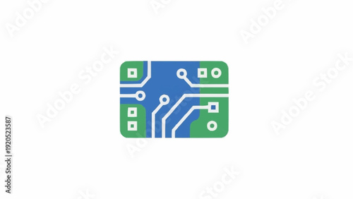 Electronic circuit board component closeup.